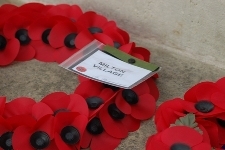 Poppies on the war memorial