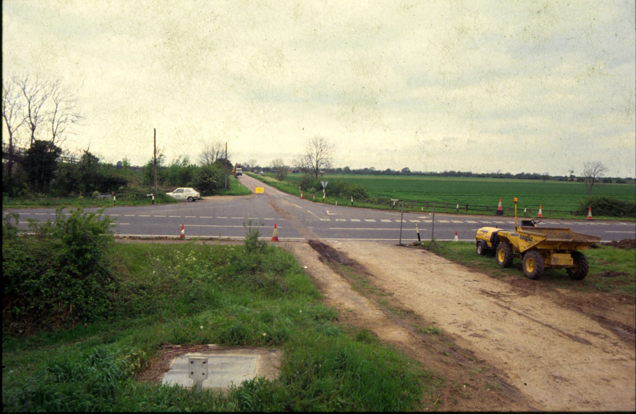 Site for A10 footbridge prior to construction