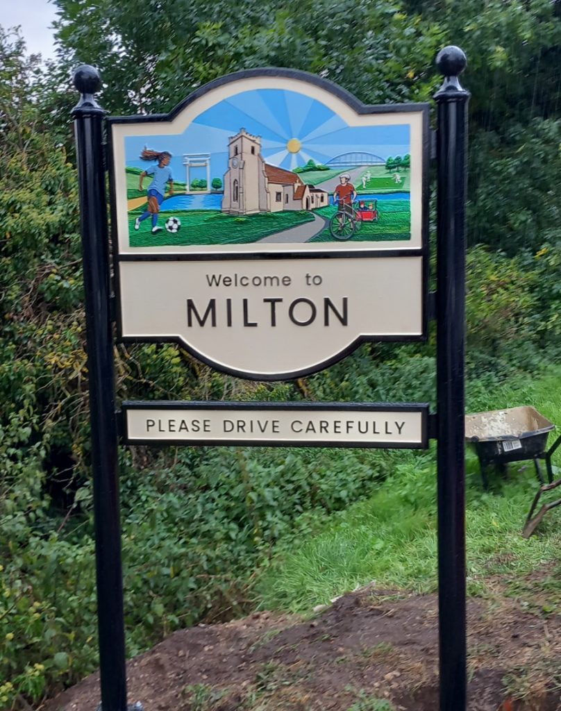 Photo of village gateway sign